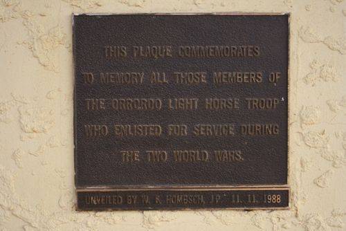 Light Horse Troop Plaque : May 2014