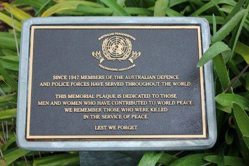 Peacekeepers Plaque : 15-October-2012