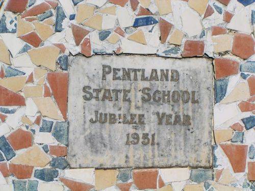 Pentland State School Jubilee Year Inscription