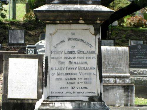 Percy Benjamin Memorial Inscription