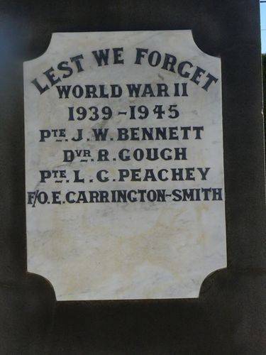 Perth War Memorial   Rear Side inscription