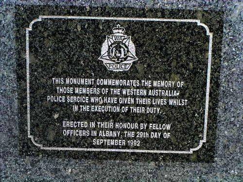 Police Memorial Inscription: 2004