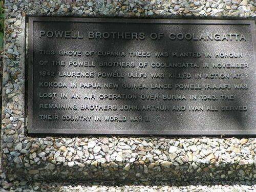 Powell Brothers Inscription Plaque / March 2013