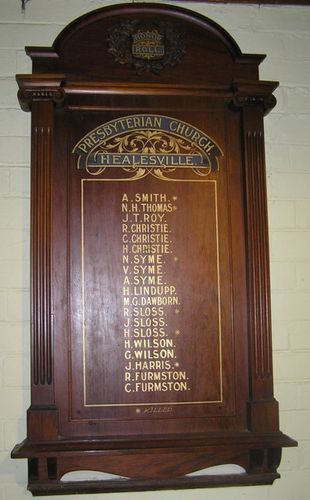 Presbyterian Church Honour Roll : 25-April-2012