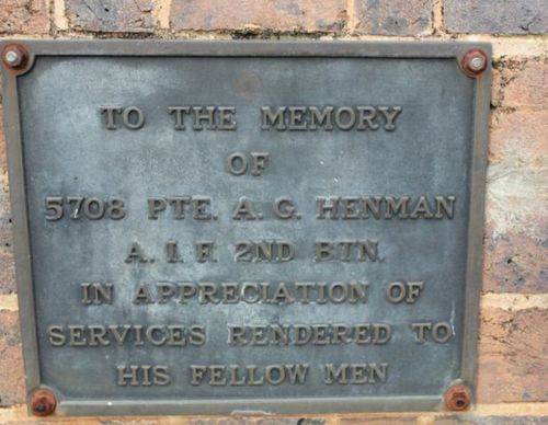 Private A. G. Henman : 19-July-2011