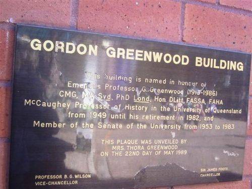 Gordon Greenwood Plaque : 04-08-2013