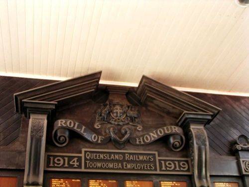 Qld Railways Roll of Honour Top Section