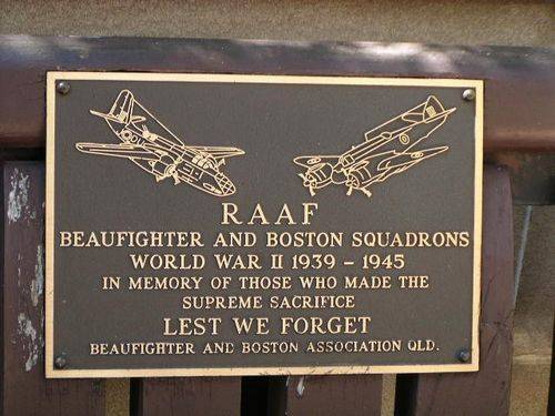 RAAF Beaufighter and Boston Squadrons Plaque