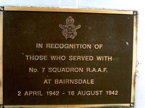 Raaf No 7 Squadron Plaque