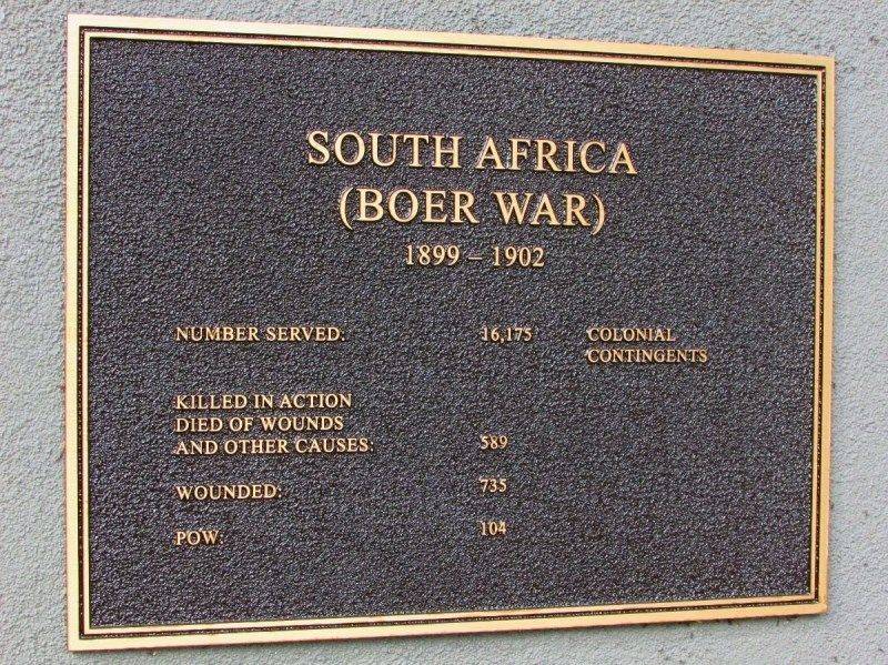 Boer War Plaque: 05-May-2016