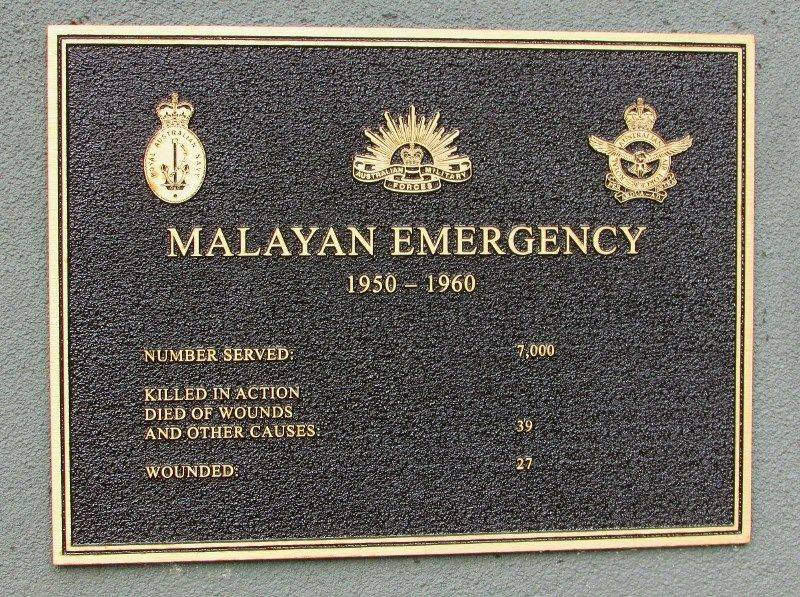 Malayan Emergency Plaque: 05-May-2016