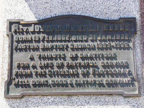 Reverend Joseph Hunter Goble | Monument Australia
