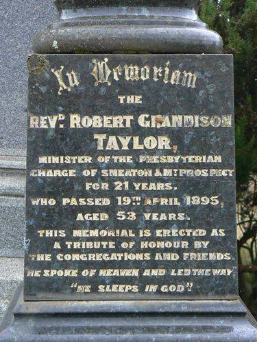 Reverend Robert Taylor : 01-May-2011