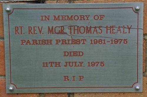 Reverend Healy Plaque : July 2014