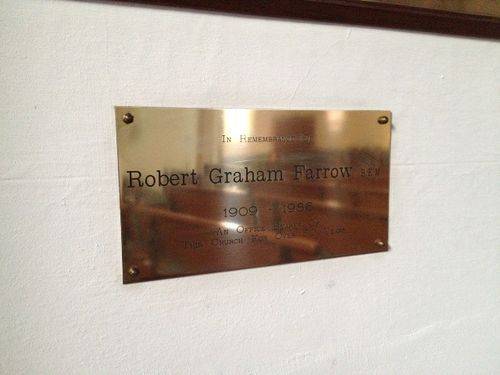 Robert Farrow Plaque : November 2013