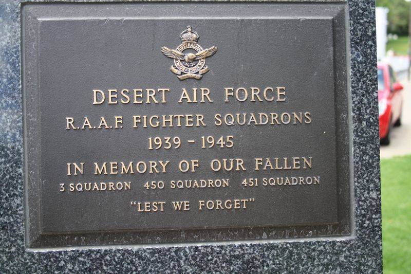 Desert Air Force Plaque : 16-November-2014