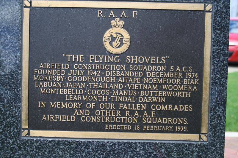 Flying Shovels Plaque : 16-November-2014