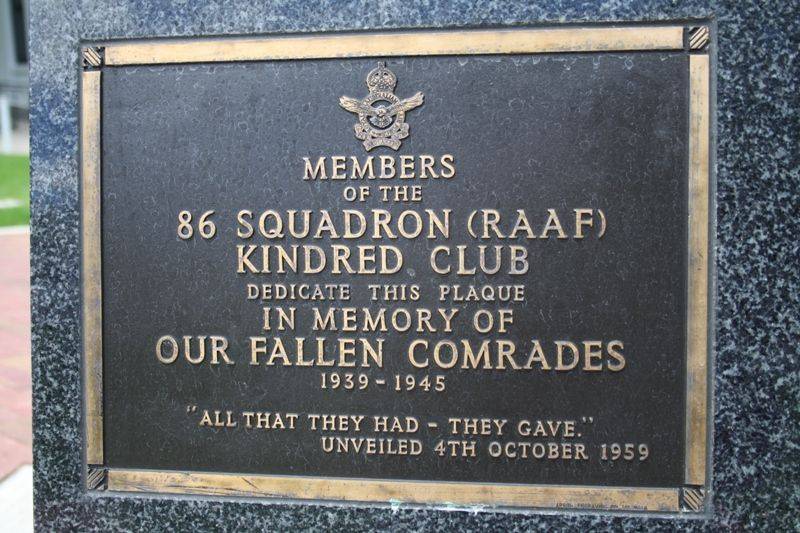86 Squadron Plaque