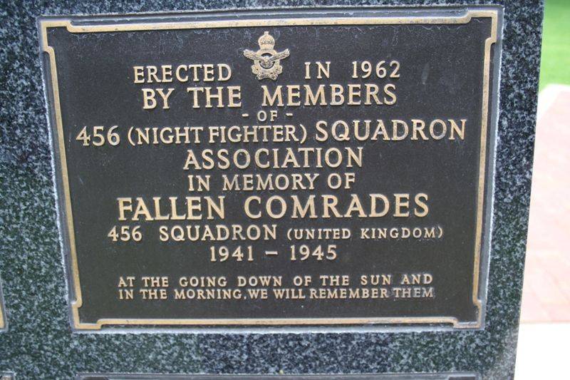 456 Squadron Plaque : 16-November-2014
