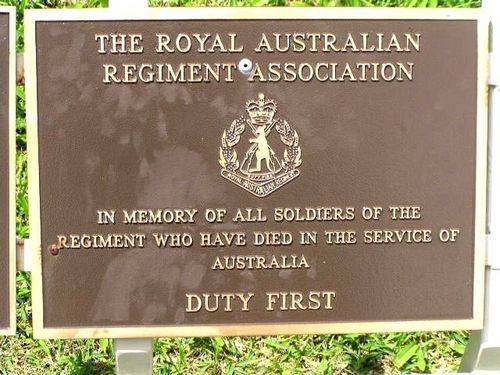 Royal Australian Regiment Association Plaque / March 2013