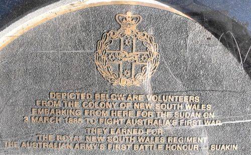 Royal NSW Regiment Inscription Closeup