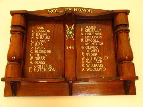 Sale Rowing Club Roll of Honour 1914 - 18 : 13-December-2011