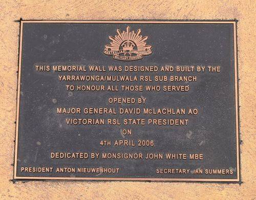 Services Club Memorial Wall : 19-July-2012