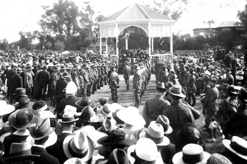 1919 : ANZAC Day at original rotunda : State Library of South Australia - PRG-280-1-26-195