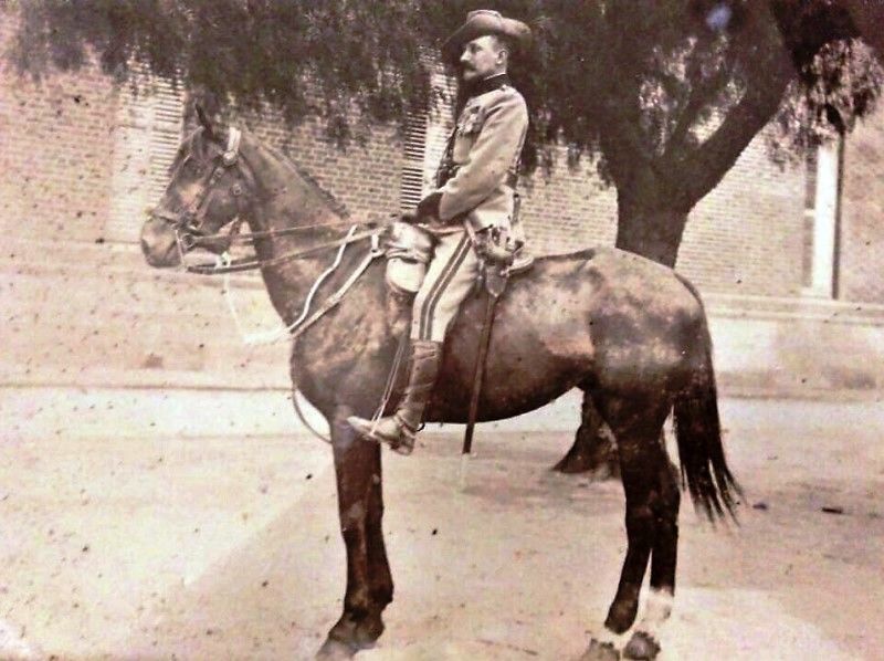 Lieutenant Colonel Charles Reade on his horse Jenny (Benita Hutchinson)