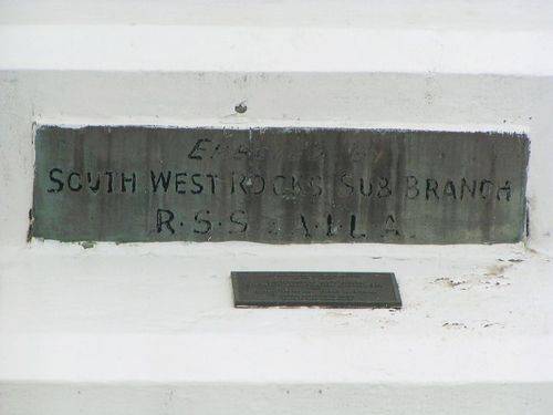 South West Rocks Dedication Plaque