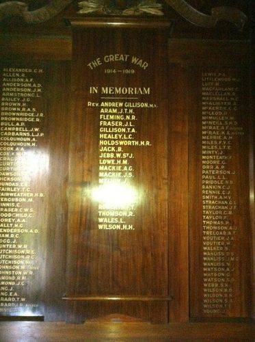 St George`s Uniting Church World War One Roll of Honour : 14-July-2012 St George`s Uniting Church World War One Roll of Honour : 14-July-2012