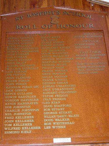 St Joseph`s Honour Roll : 30-July-2014