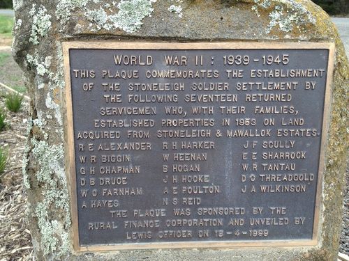 Stoneleigh Soldier Settlement Plaque : November 2013