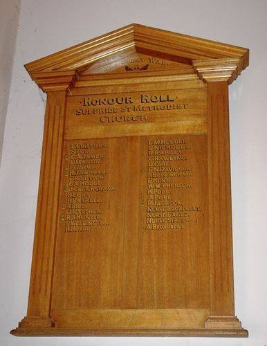 Sulphide Street Methodist Church Honour Roll : 01-June-2013