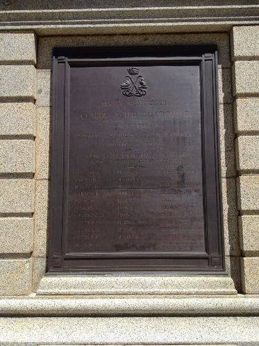Sunbury War Memorial Inscription : November 2013