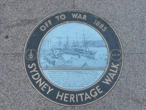 Sydney Hertage Plaque Off To War 1885
