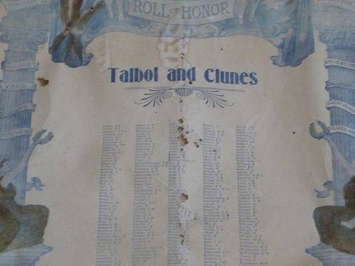Talbot & Clunes Roll of Honour : 20-March-2011