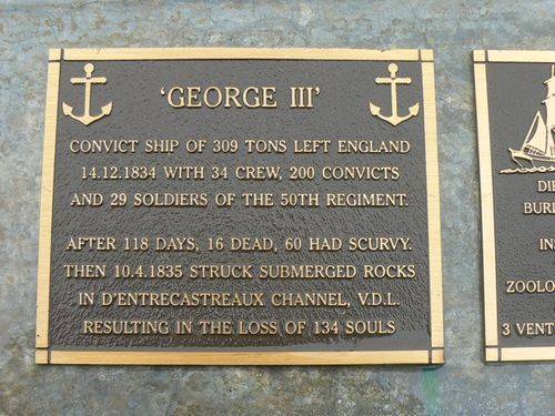 George 111 Plaque : 2007