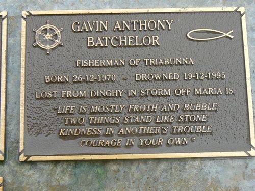 Gavin Anthony Batchelor Plaque : 2007