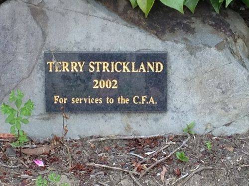 Terry Strickland Plaque : March 2014