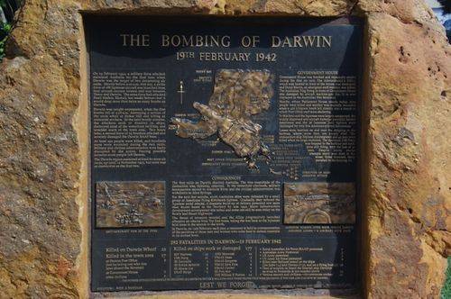 The Bombing of Darwin-Government House Plaque /May 2013