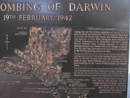 Darwin Bombing - Civilians Plaque 3 / May 2013