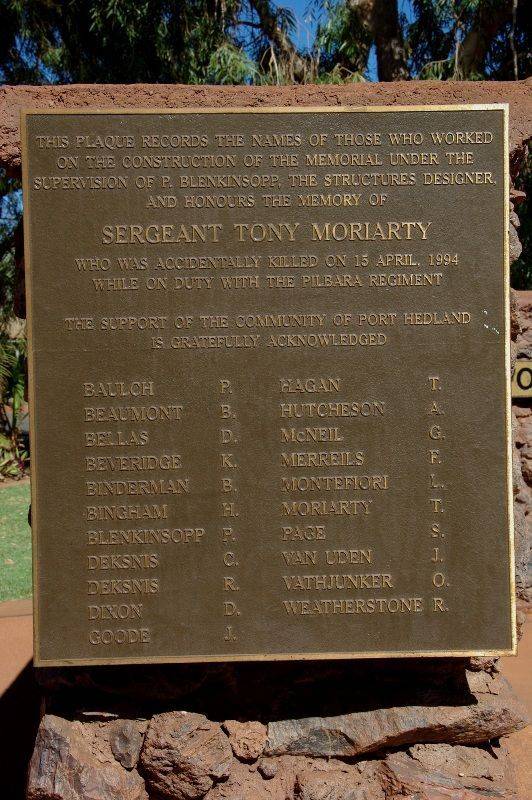 Construction & Moriarty Plaque : 06-August-2015