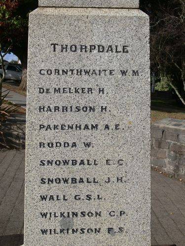 Thorpdale War Memorial : 11-April-2013