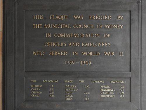 Town Hall World War Two Honour Roll : 21-December-2012