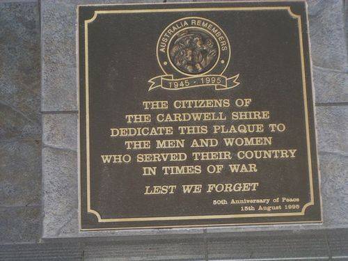 Tully War Memorial Australia Remembers plaque
