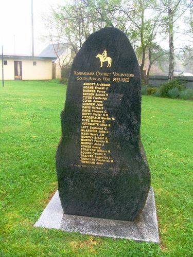 Tumbarumba District Volunteers South African War : 17-October-2011