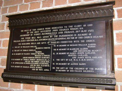 Archdeacon Gunther Plaque : 30-August-2014