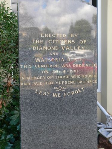 Watsonia Cenotaph : 10-August-2012