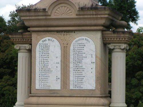 West Ipswich + One Mile Honour Roll